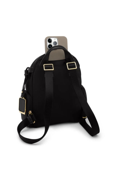 Celina Small Backpack | Black/Gold